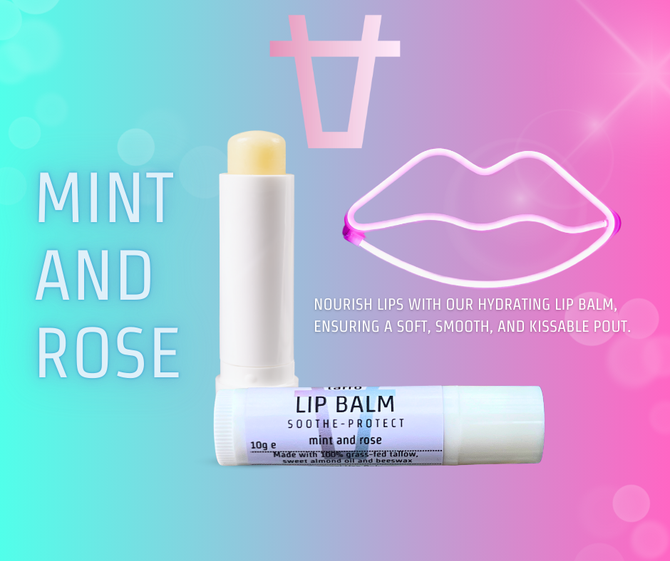 Mint and Rose Lip Balm