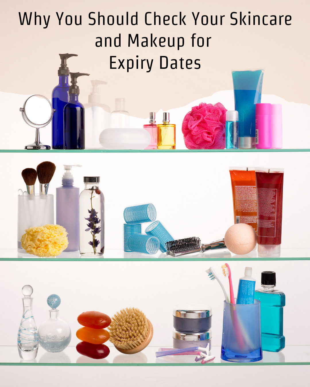 cosmetic products on shelves