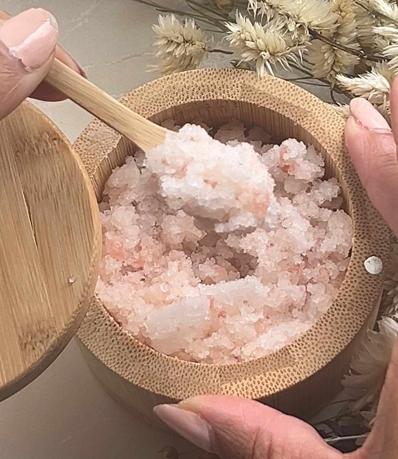 Bamboo Salt Bowl with Spoon