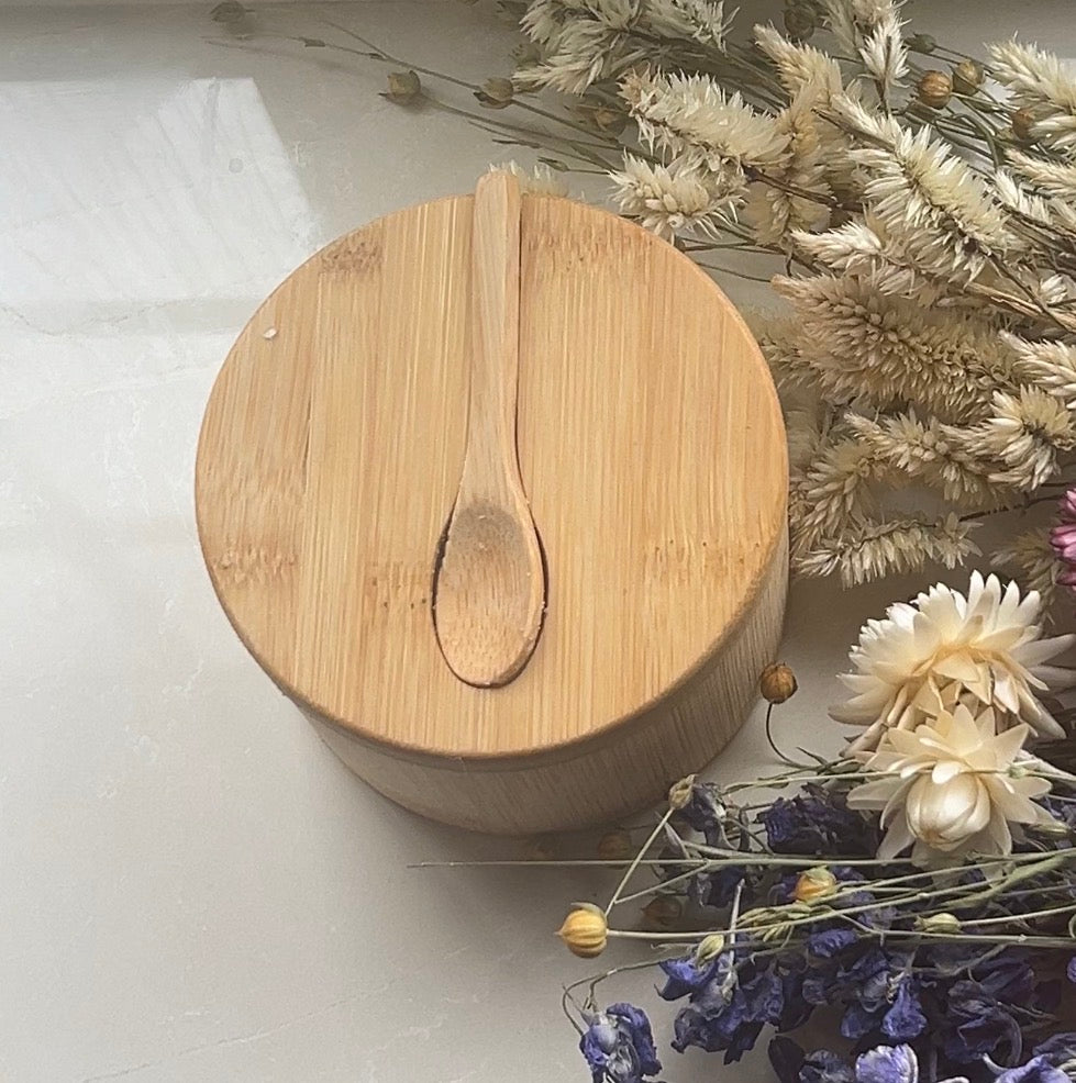 Bamboo Salt Bowl with Spoon